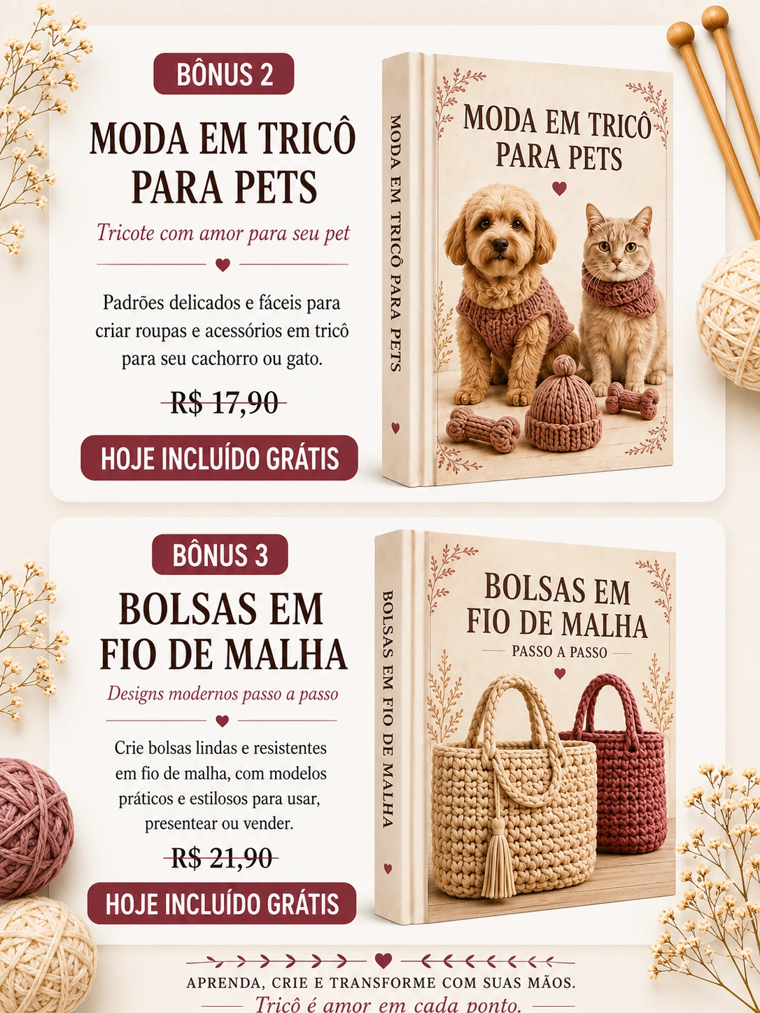 Bônus da Bíblia do Tricô com Duas Agulhas