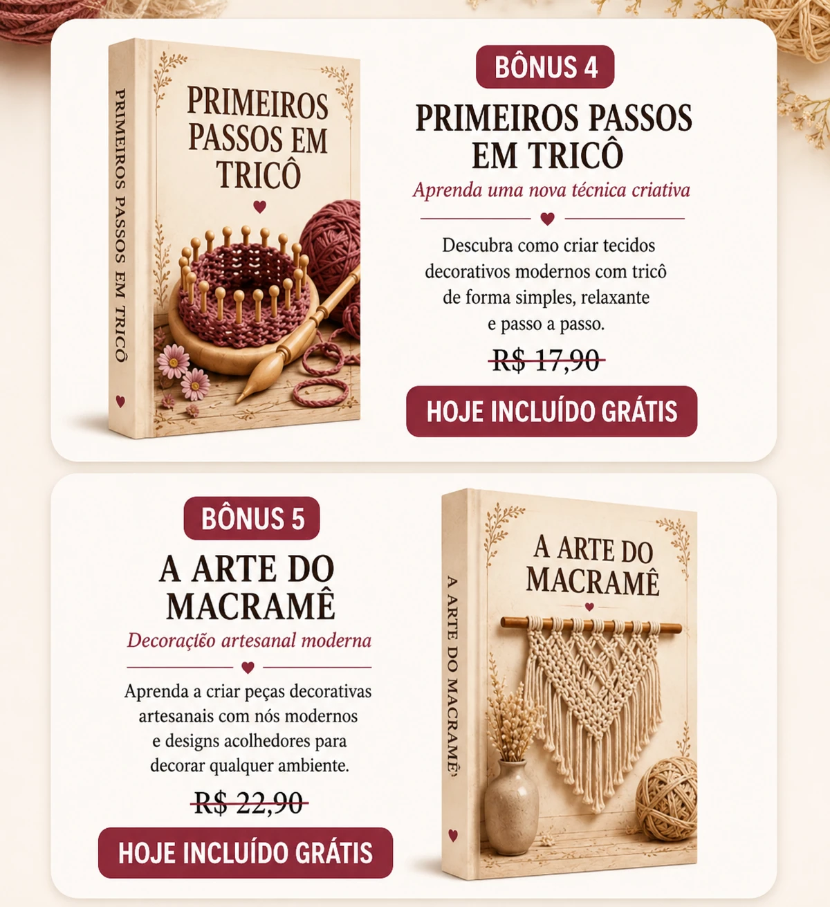 Bônus da Bíblia do Tricô com Duas Agulhas