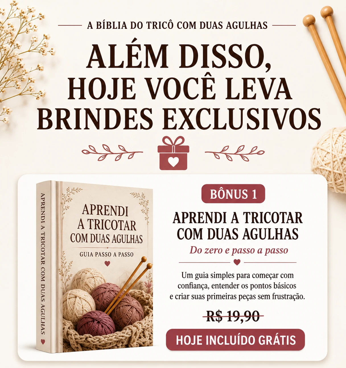 Bônus exclusivos da Bíblia do Tricô