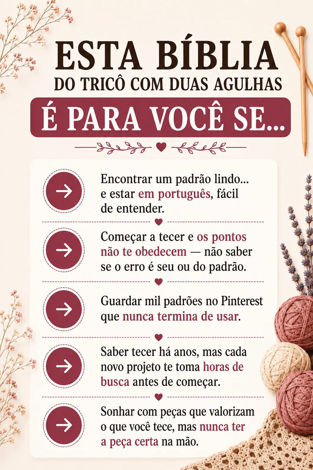 Bíblia do Tricô com Duas Agulhas
